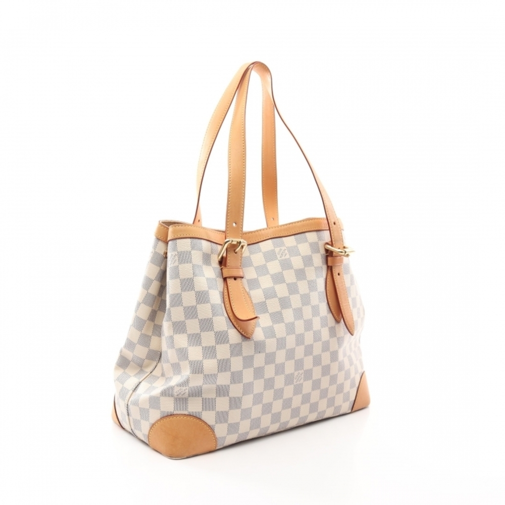 Louis Vuitton Hampstead MM Damier Azur Shoulder Bag White